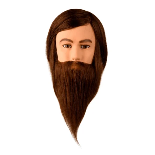 CABEZA MANIQUI CABELLO NATURAL MASCULINO CON BARBA